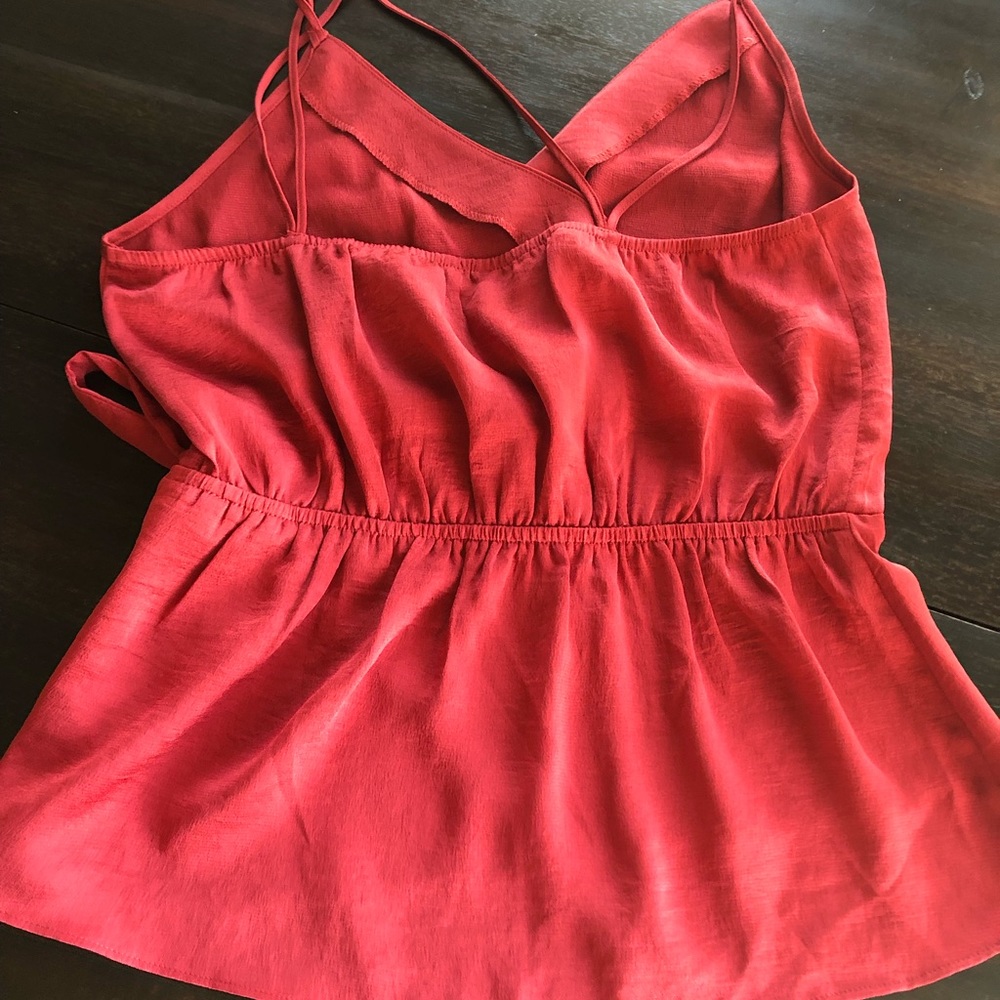 Express satin deep V neck surplice cami - Picture 2 of 6